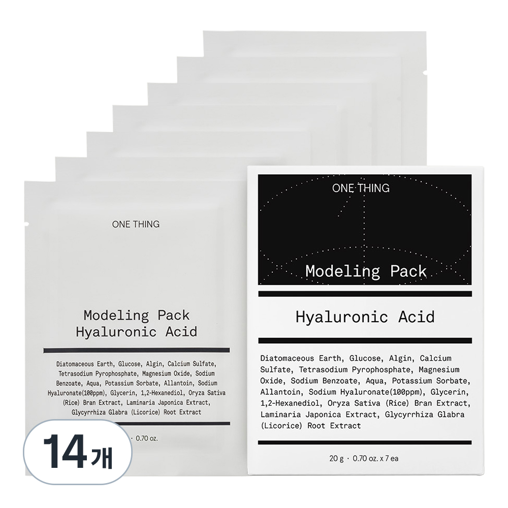원씽 히알루론산 모델링 팩 20g, 14개, 1개입 54,000원