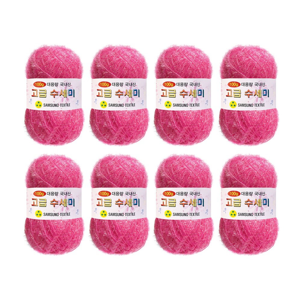 삼성모사 100g 대용량 고급수세미 8볼 수세미실 수세미뜨기 코바늘 친환경, 106 핑크, 8개 21,890원