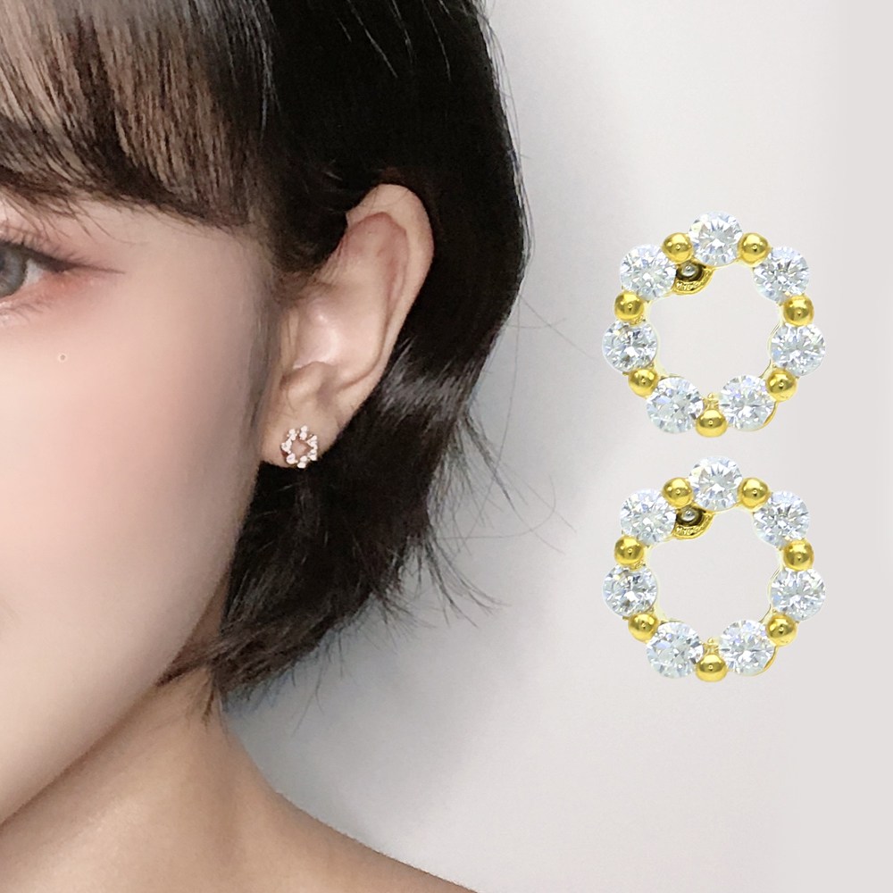 미다미 [2P케이스세트] 블링써클홀릭 피어싱(실버/골드/핑크골드) 9,900원