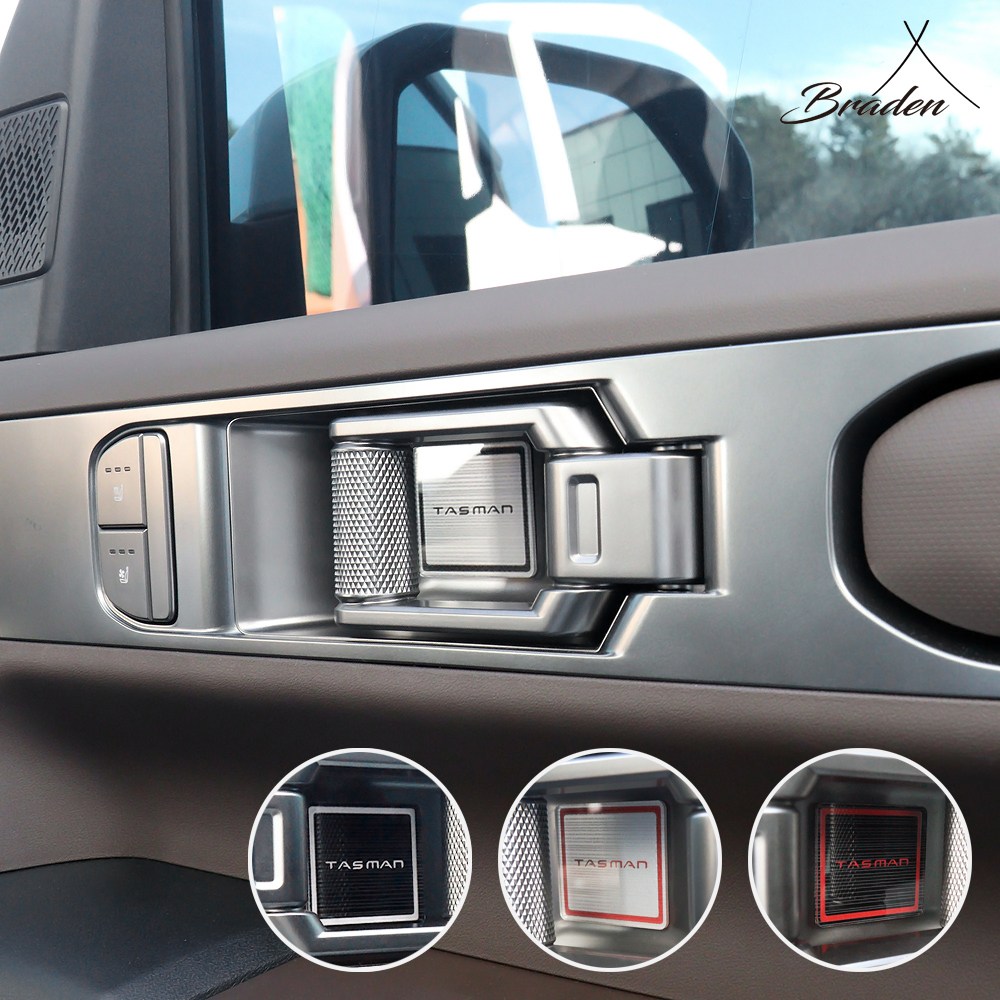 [엔블랙] 2025 기아 타스만 호환 아크릴 도어캐치 손잡이 아크릴 포인트 커버, 실버-블랙라인 24,500원