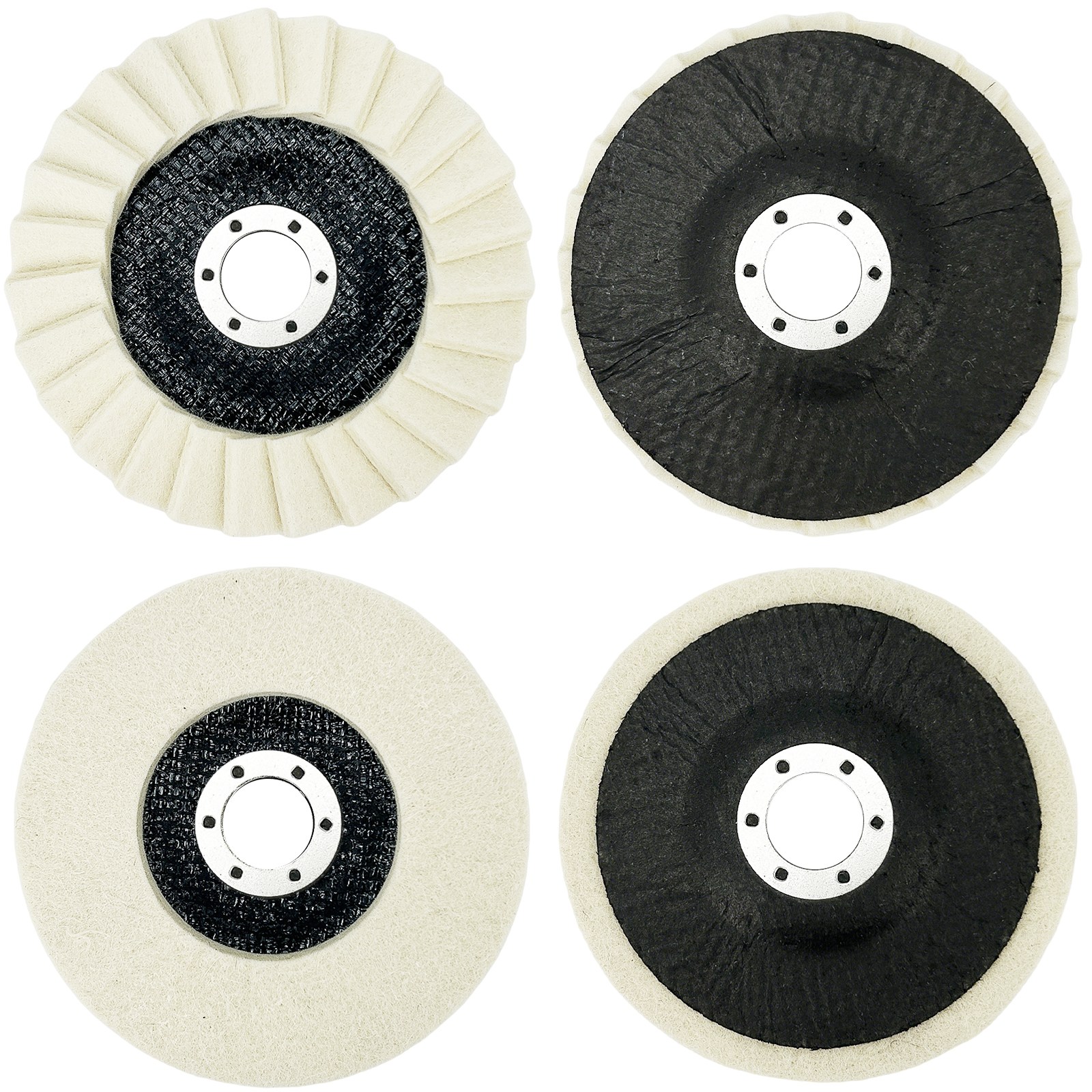 4개 울 폴리싱 디스크 125*22mm 울 펠트 폴리싱 패드, 맨드릴이 달린 버핑 휠, 브러시 세트 원뿔형, 휠 폴리싱 콘, 앵글 그라인더 용 펠트 광택 폴리싱 디스크 (2 가지) 13,490원