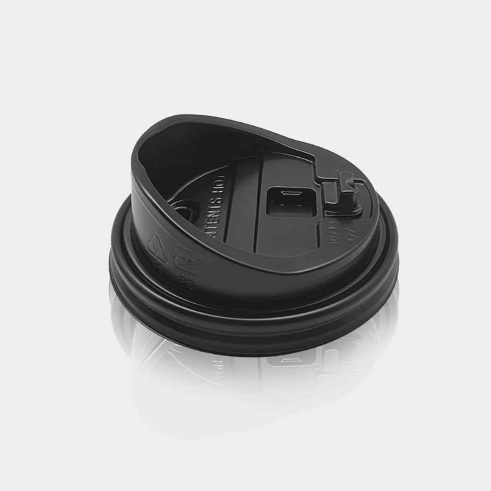 테이크아웃 아이스컵 10,13온스 롱개폐형뚜껑(검정) 1000개 핫컵 무지 일회용 카페 31,110원