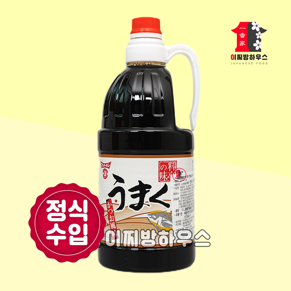 훈도킨 우마구치 1.5L 간장 우마구치쇼유 일본간장 국간장 어간장 맛간장 조림간장 가쓰오부시 쇼유 가쓰오간장 달짝지근 부드러운 간장 6,690원