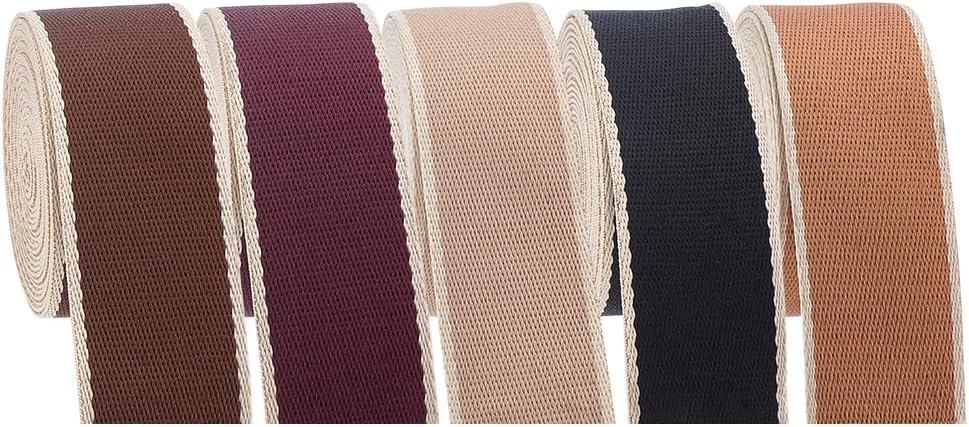 1세트 15m 5색 폴리에스터 플랫 리본 스트라이프 에지 리본 믹스 컬러 3.8cm 10,980원