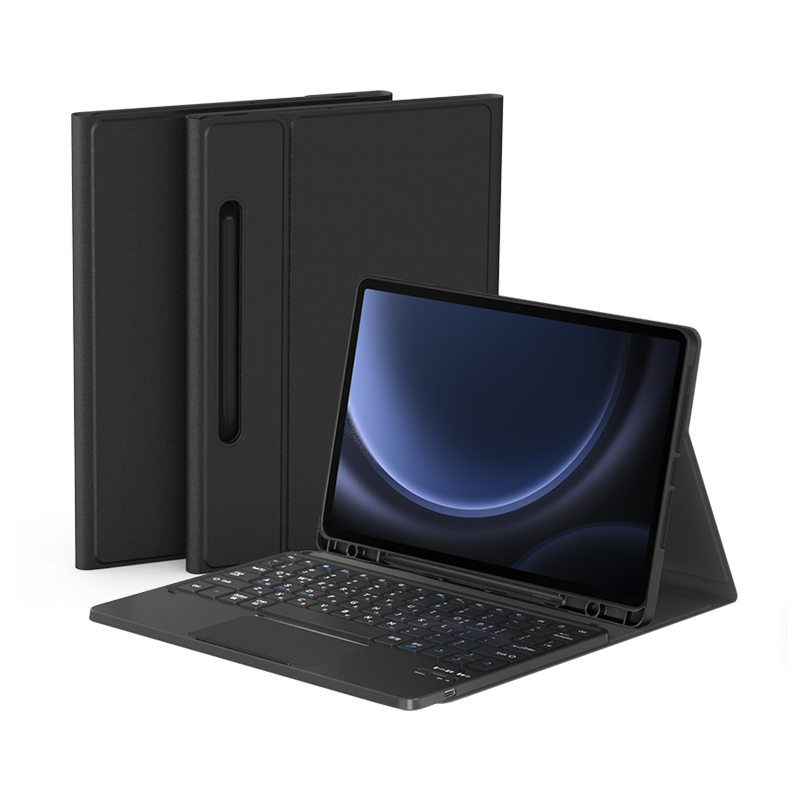 데이웍스 갤럭시탭 S9 FE+ 플러스 블루투스 터치패드 키보드 케이스, 터치패드 키보드 케이스_블랙 51,450원
