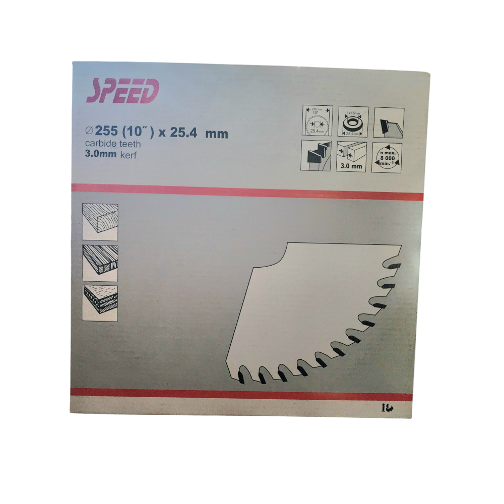 스피드원형톱날 SPEED 원형 톱날 255mm (10인치) x 25.4mm 100T, 1개 10,900원