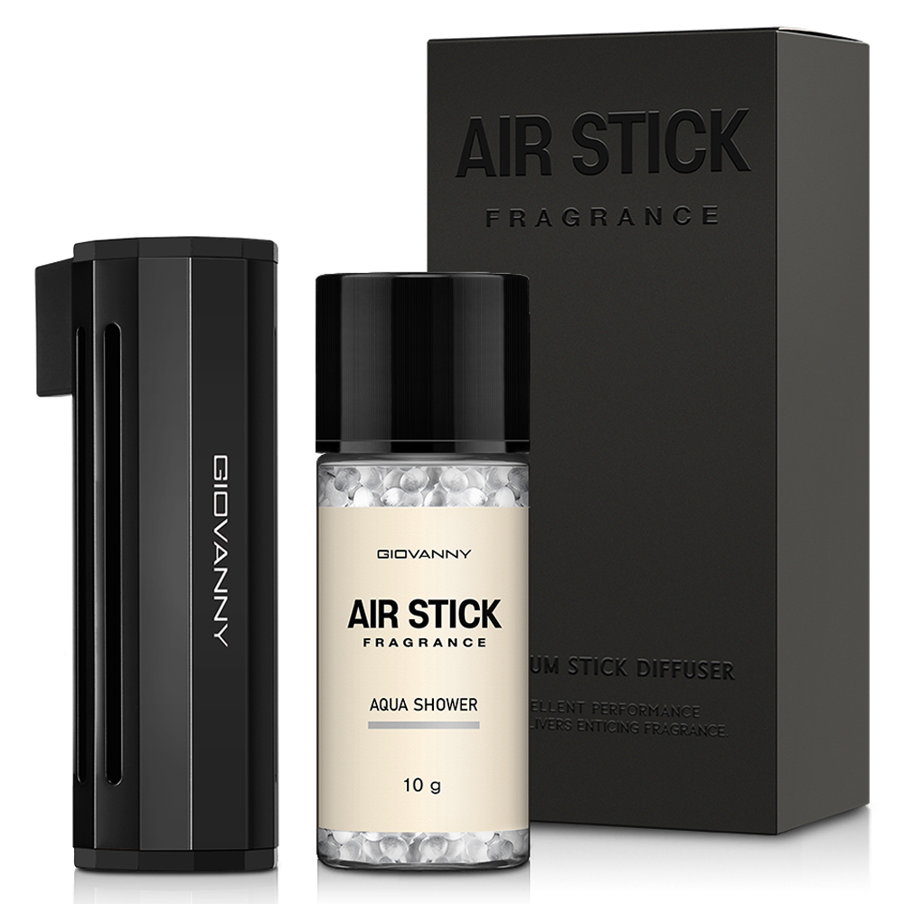 GIOVANNY 에어스틱 차량용 방향제 케이스 1p + 리필 10g 1p, 퓨어블랙아쿠아샤워, 1세트 14,900원