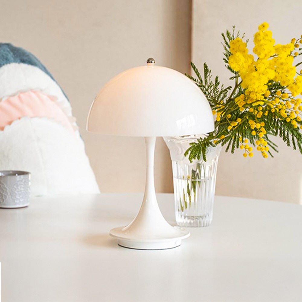 사는잼 LED 판텔라 포터블 테이블 충전식 침실 수면 스탠드 무드등 3단계 밝기조절가능, 화이트, 현재가 15,900원