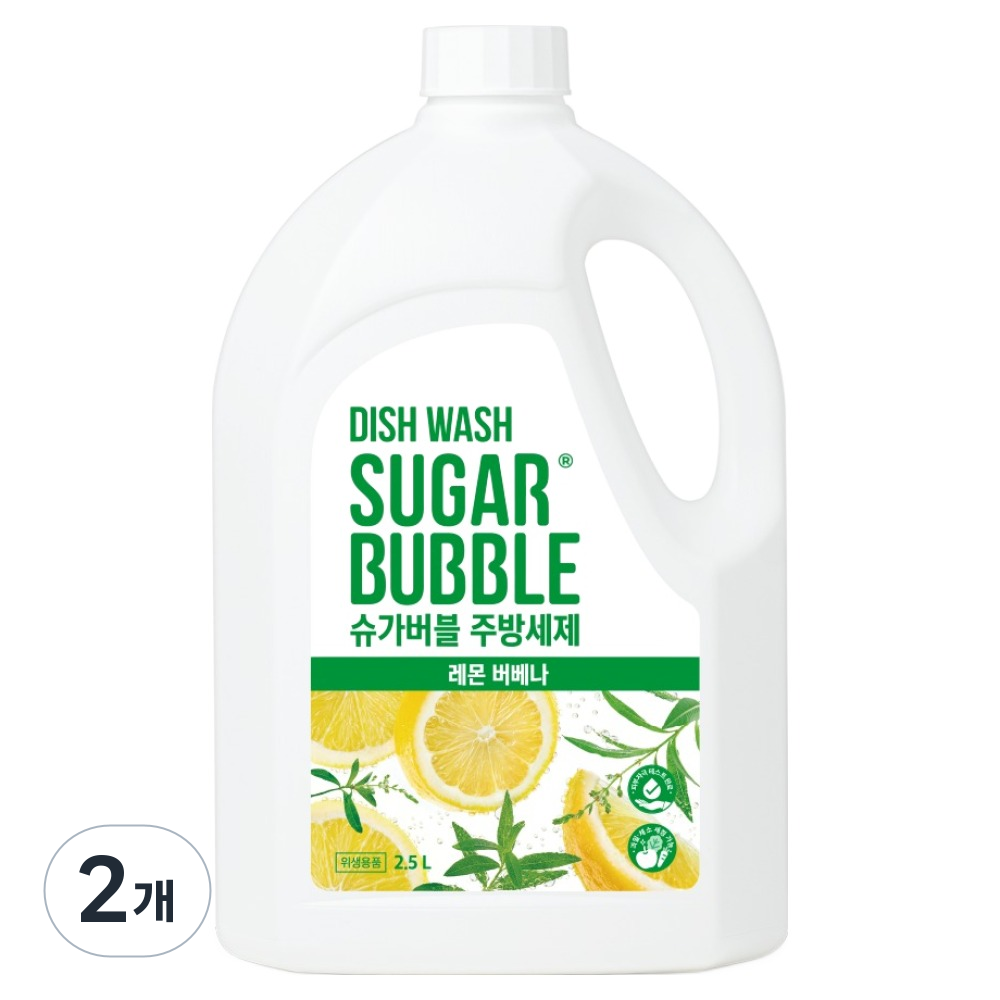 슈가버블 레몬버베나 주방세제, 2.5L, 2개 12,410원