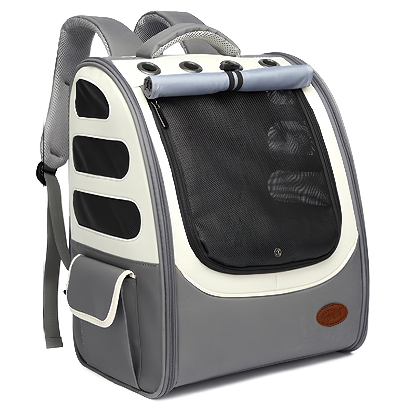 스페이스캣 반려동물 3면 통풍 백팩형 이동가방, 그레이, 1개 34,000원