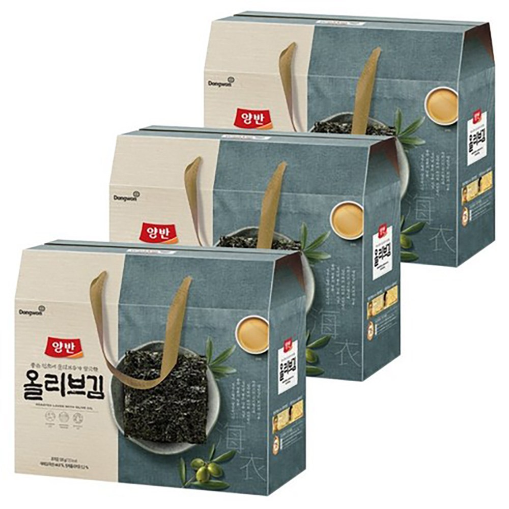 2026 동원 올리브 김 식탁 케이스 96g(24P*4g) 3세트 김선물세트 34,990원