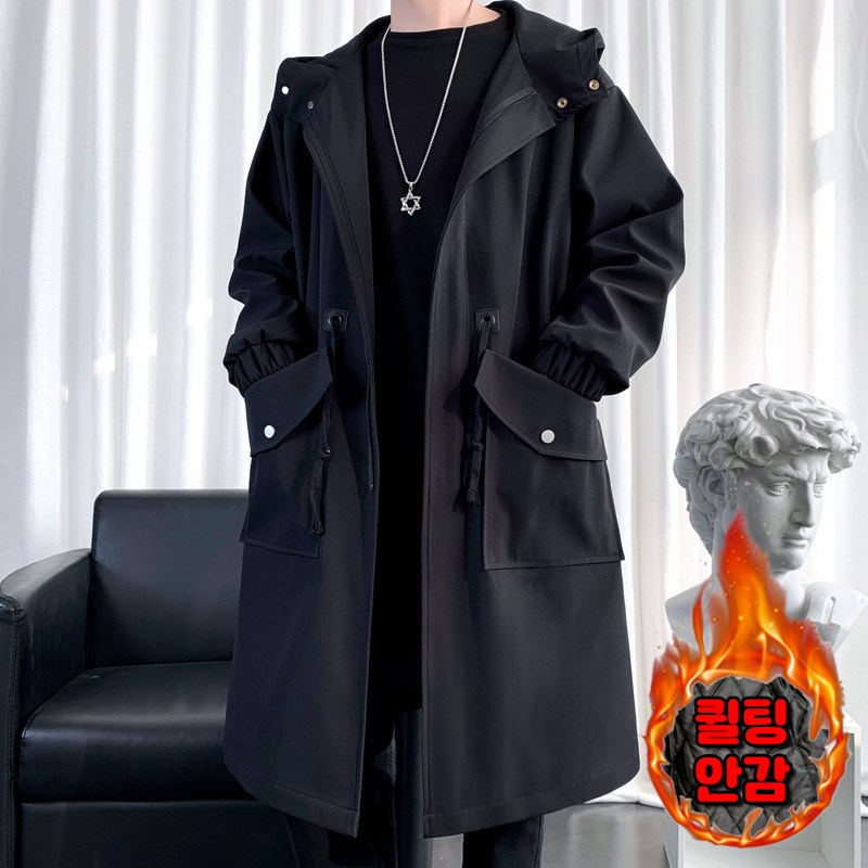 킹앤조이 겨울 남성 야상 패딩 점퍼 후드 루즈핏 퀼팅 안감 데일리 89,800원