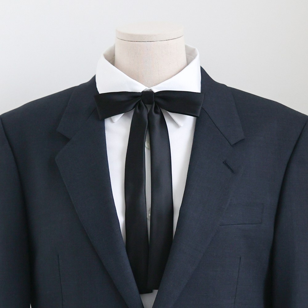 엘블랑꼬 자체제작 남성용 리본 보타이 블랙 웨딩 촬영 결혼식 신랑 넥타이 롱기장 9,700원