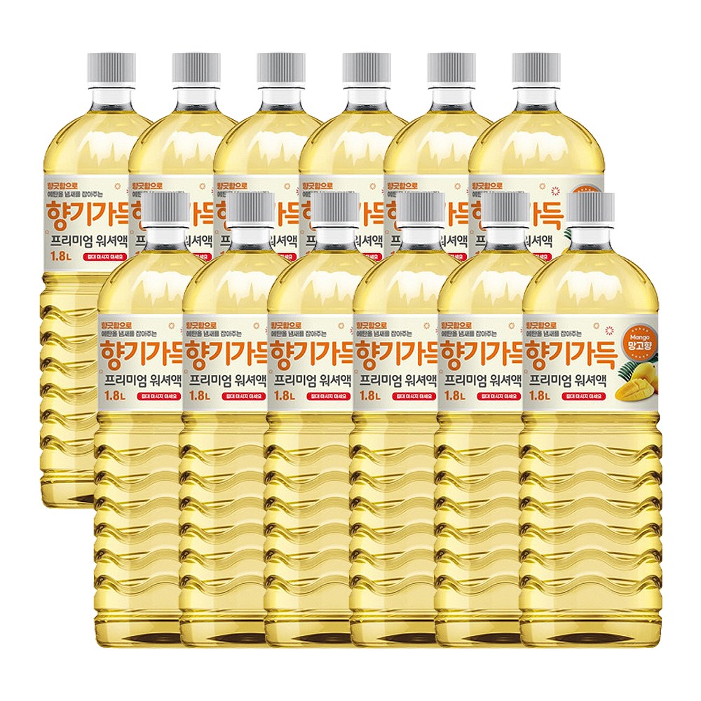 향기나는 에탄올 워셔액 1.8L 망고향 어는점 영하25도, 12개, 1.8L 26,900원