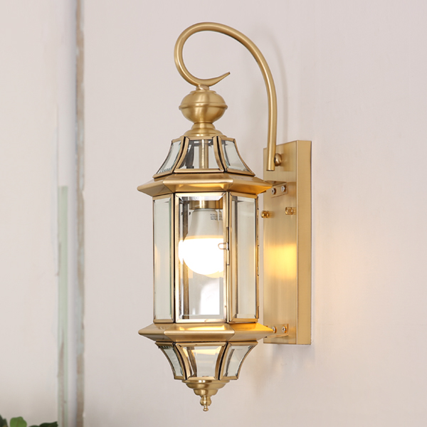 글래스고 1등 벽등 엔틱 황동 방수 벽부등 벽조명, 신주브론즈 83,000원