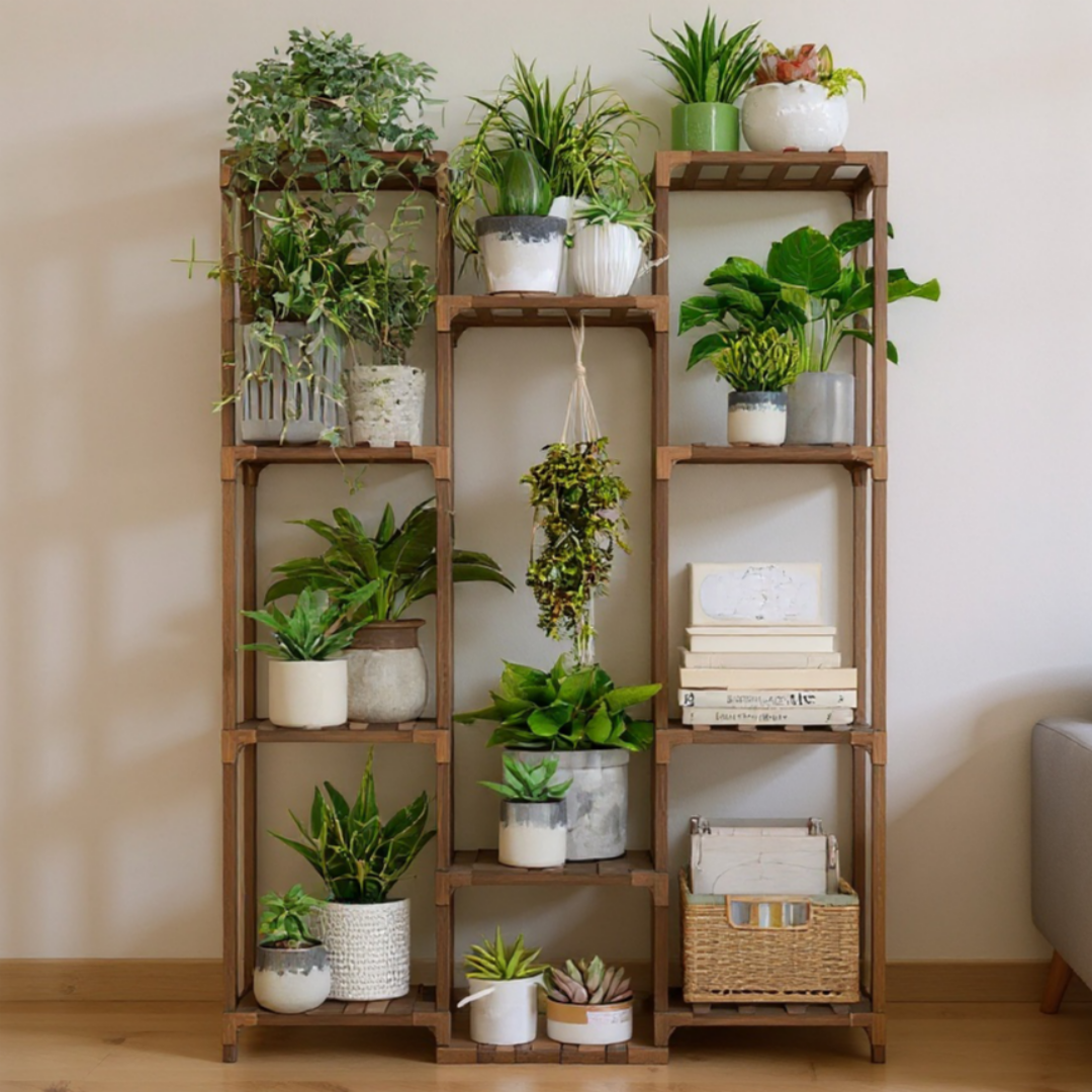 유토피아홈 거실 화분 선반대 실내 베란다, 내추럴, 10단 52,760원