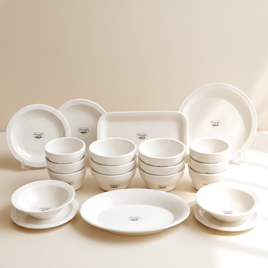 [형제주방] 시라쿠스 뉴욕 크림화이트 6인 그릇세트 21p 신혼 혼수 식기 집들이 홈세트 193,300원