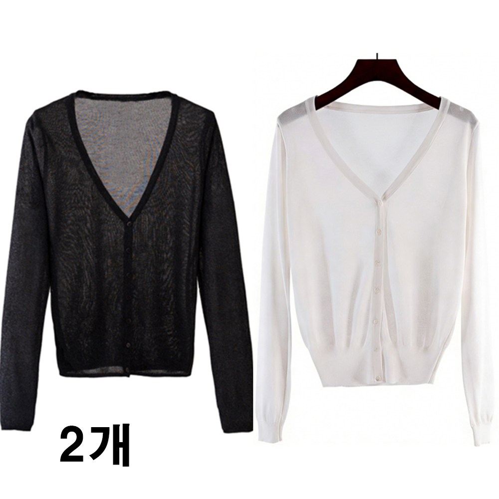 차쿠 1+1 여성 봄 여름 통풍 니트 가디건 자외선 차단 간절기 가디건 중년 빅사이즈 래쉬가드 36,800원