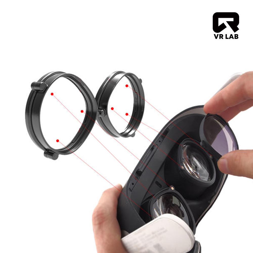 VR연구소 오큘러스 메타 퀘스트2/3S 호환 신형 업글 마그네틱 렌즈 가이드 3세대 안경 렌즈포함 19,460원