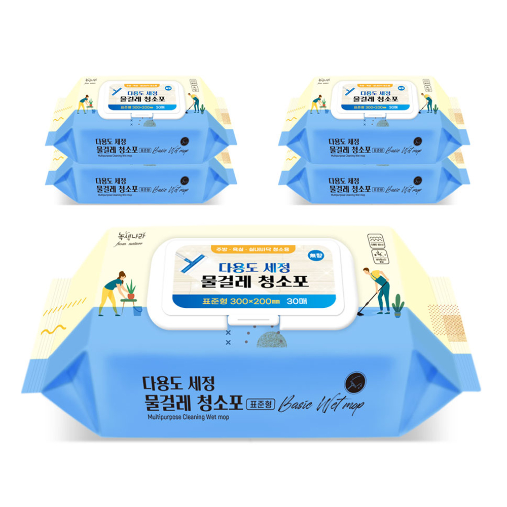 녹색나라 다용도세정 물걸레청소포 캡형 표준형, 5개 15,440원