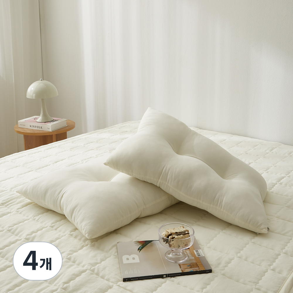 아토하우스 세미워싱 통째로 세탁가능한 경추 베개솜, 크림아이보리, 4개 39,800원