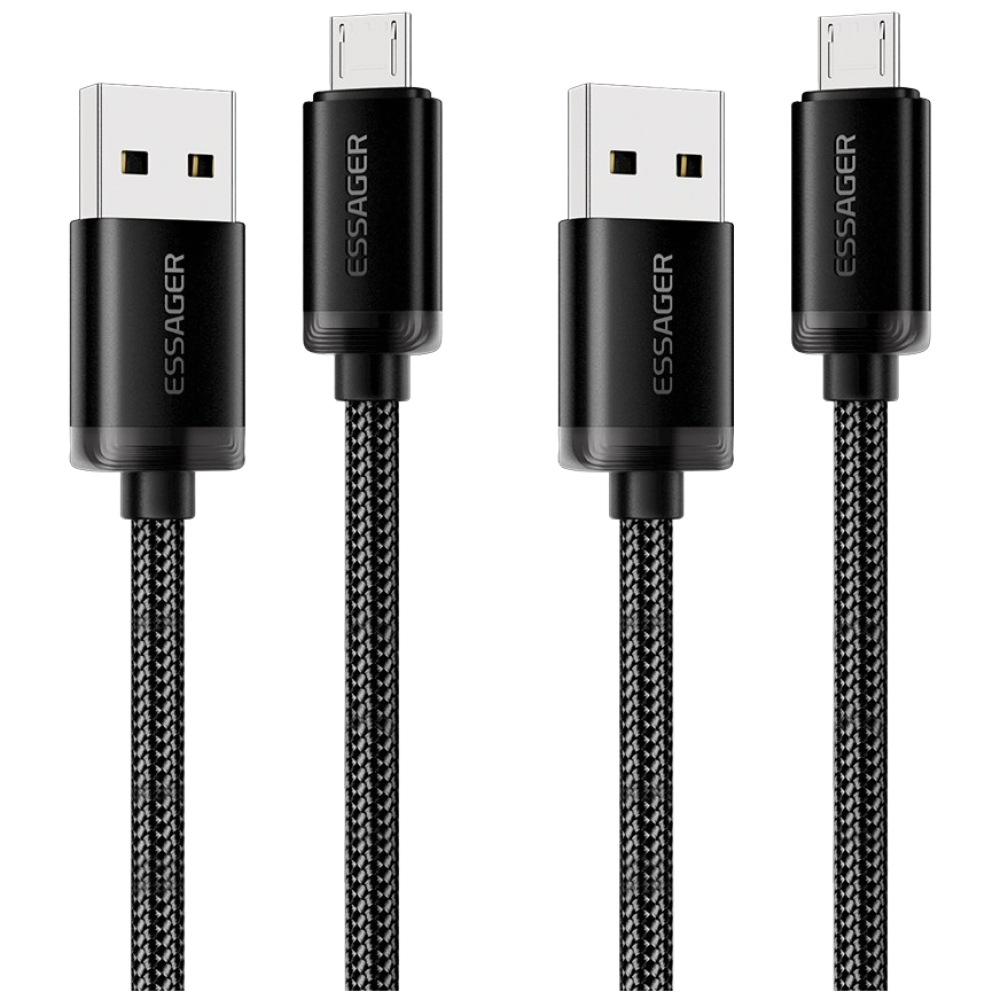 Essager USB A타입 to 마이크로 5핀 고속충전 케이블, 블랙, 2개, 1m 11,180원