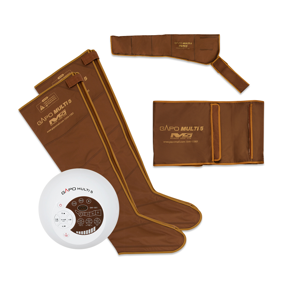 가포 멀티5 공기압 마사지기 다리커프 + 허리커프 + 팔커프 3종 세트 BR MULTI 5 PLUS, MULTI 5 PLUS, 골드 229,000원