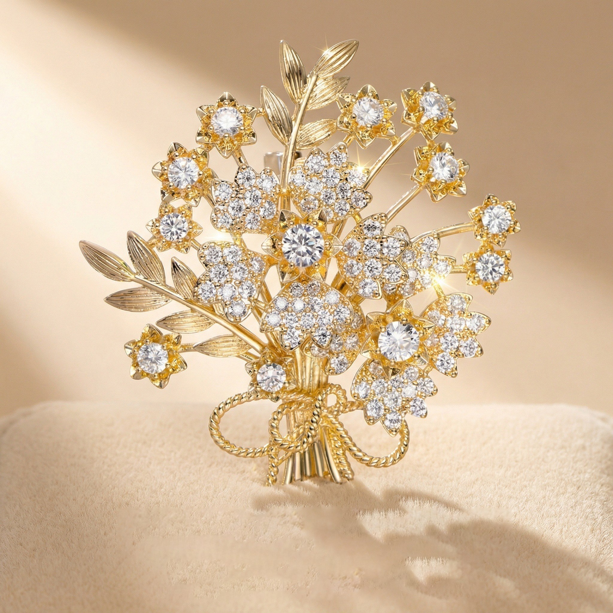 패션 대기 부자 나무 브로치 고급 여성 백합 럭셔리 장식 핀 고정 옷 브로치 양복 액세서리 15,900원