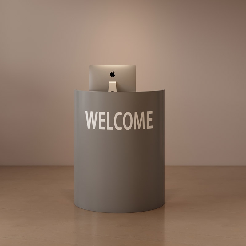 업소용 철제 카운터 인포메이션 리셉션 곡선형 프론트 데스크  계산대 매장 인테리어 소품 308,530원