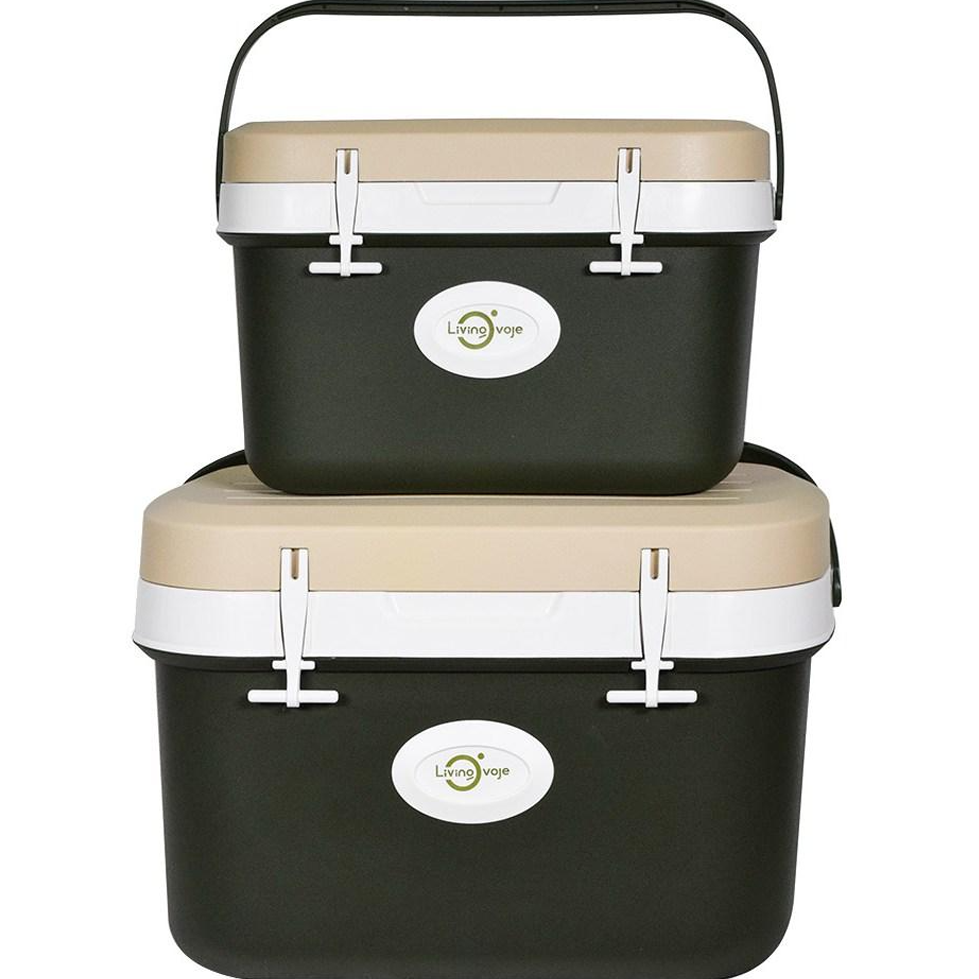 리빙오보제 캠핑 아이스박스 11L + 25L 세트, 카키 + 베이지 45,900원