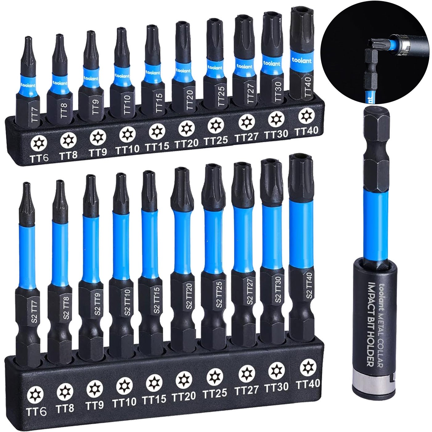 [ 독일 공정 기준 ]공구 별비트 육각비트 T6 T8 T9 T 10 T15 T20 T25 T27 T30 T40 강력자성 육각비트 렌치 임팩비트세트 21종 세트 12,920원