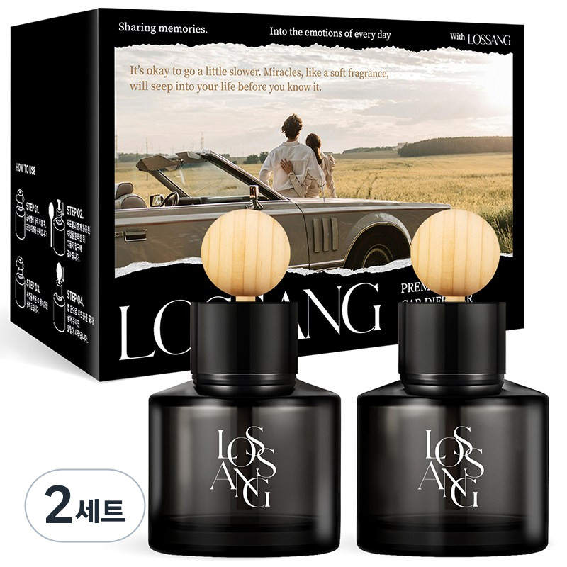 로쌩 퍼퓸 대용량 차량용 방향제 디퓨저 2p + 우드볼스틱 2p 세트, 2세트, 호텔우드 22,000원
