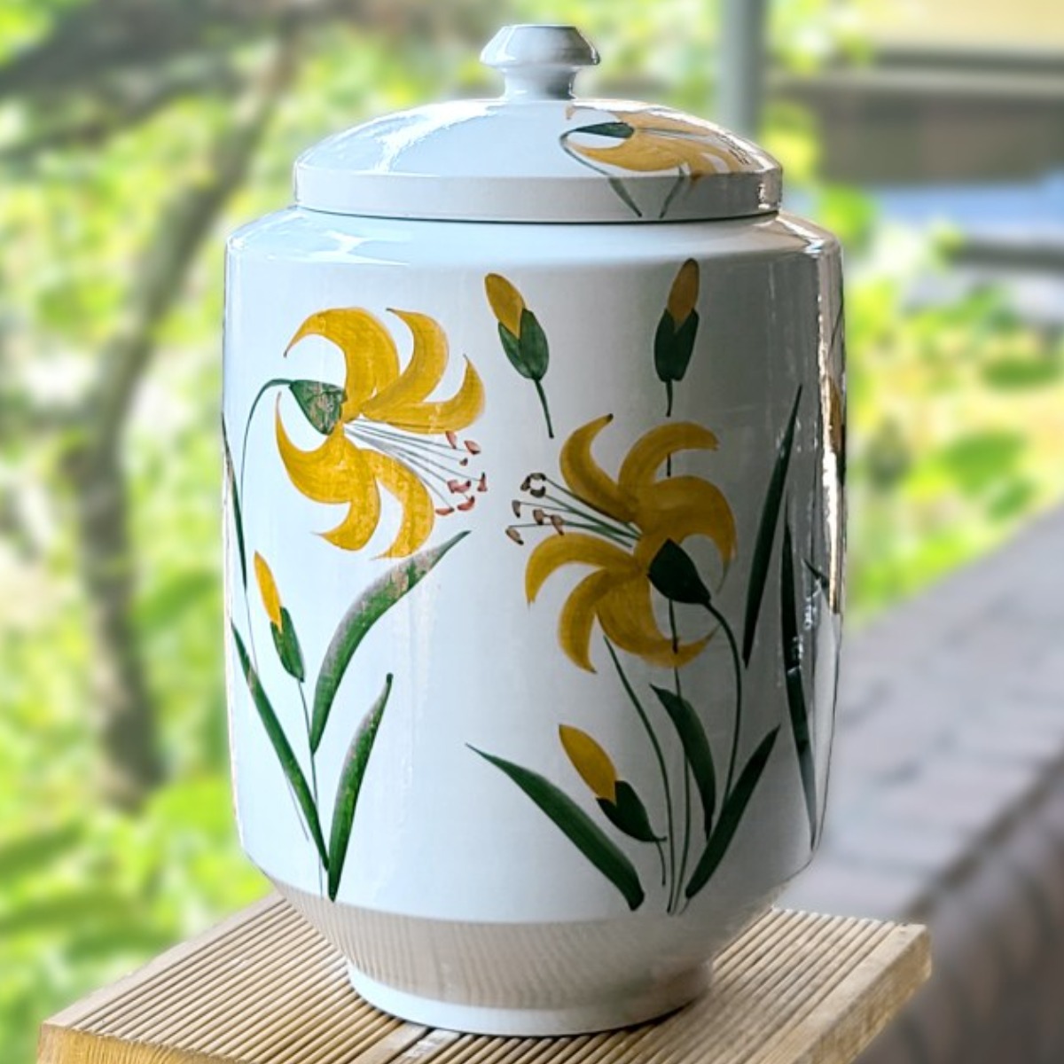 달빚도자 백자 노랑나리꽃 10kg 쌀독 쌀항아리+뚜껑포함 (일자형) 70,000원