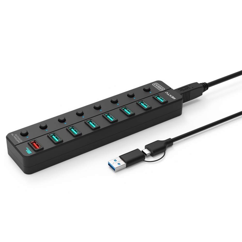 넥스트유 8포트 유전원 USB3.2 멀티허브 NEXT-UH358-10G, NEXTU UH358-10G, 1개 33,000원