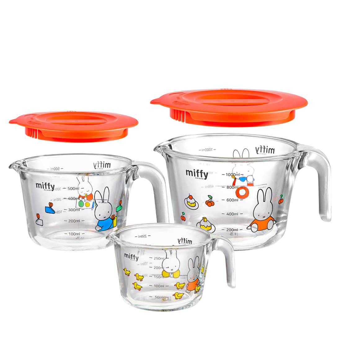 [EJIRY] 에지리x미피 내열유리 계량컵 5P 세트 (선물 포장 패키지) 39,900원