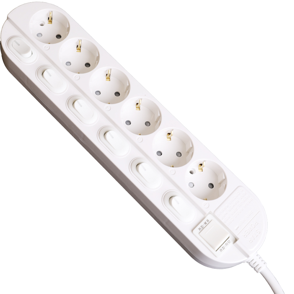 이어지다 국산 개별 스위치 멀티탭 6구, 1.5m, 단일 색상, 1개 22,480원