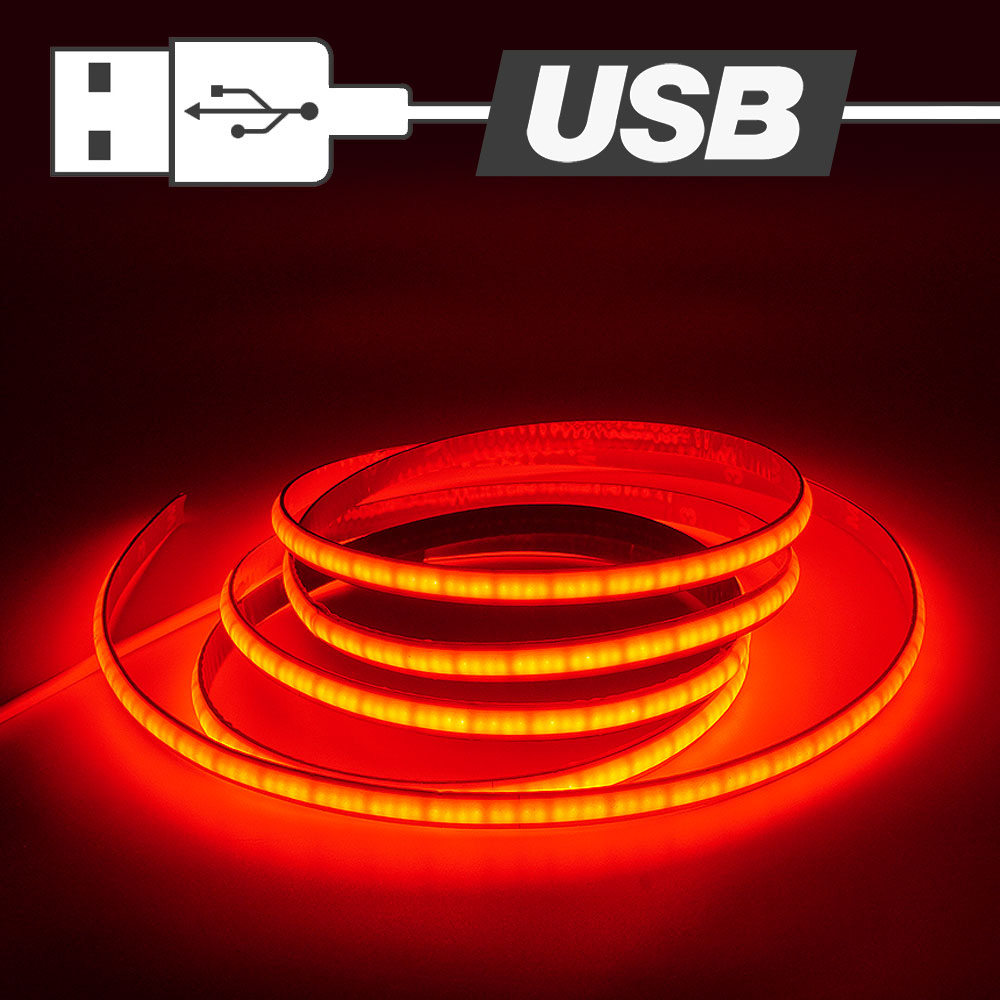 삼항LED USB전원타입 COB 슬림 면발광 LED바 레드LED, 150cm 30,300원