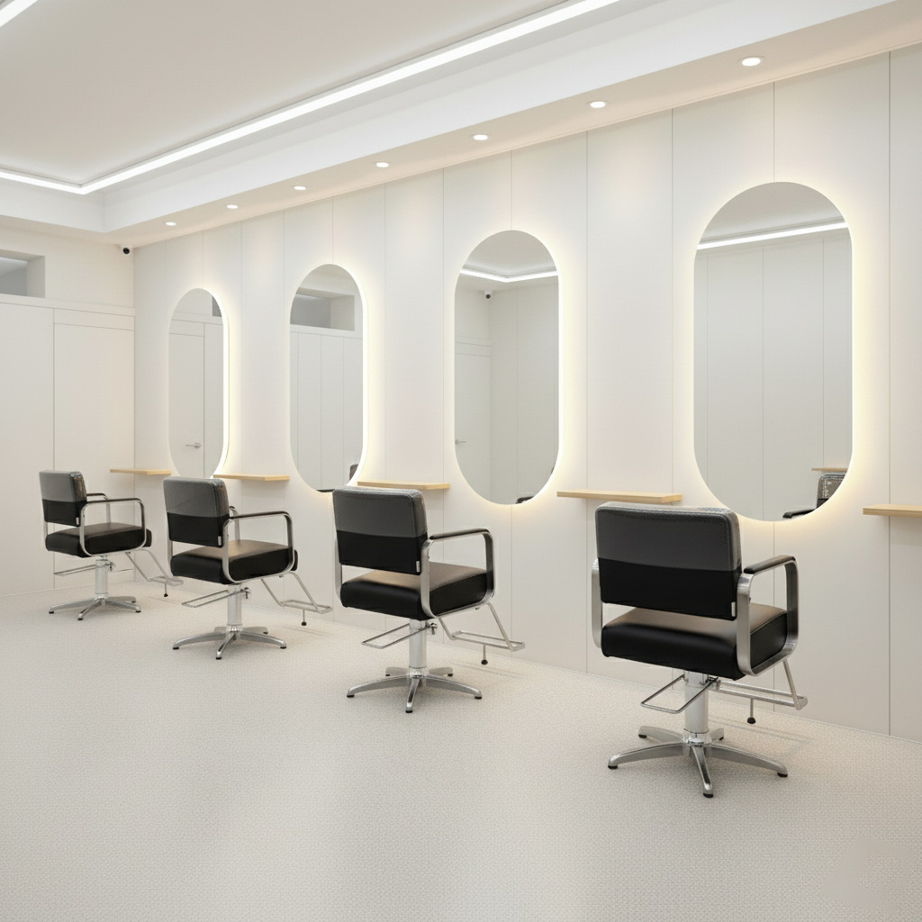 미용실 경대 대형거울 양타원 700X1200 LED 조명거울 180,000원