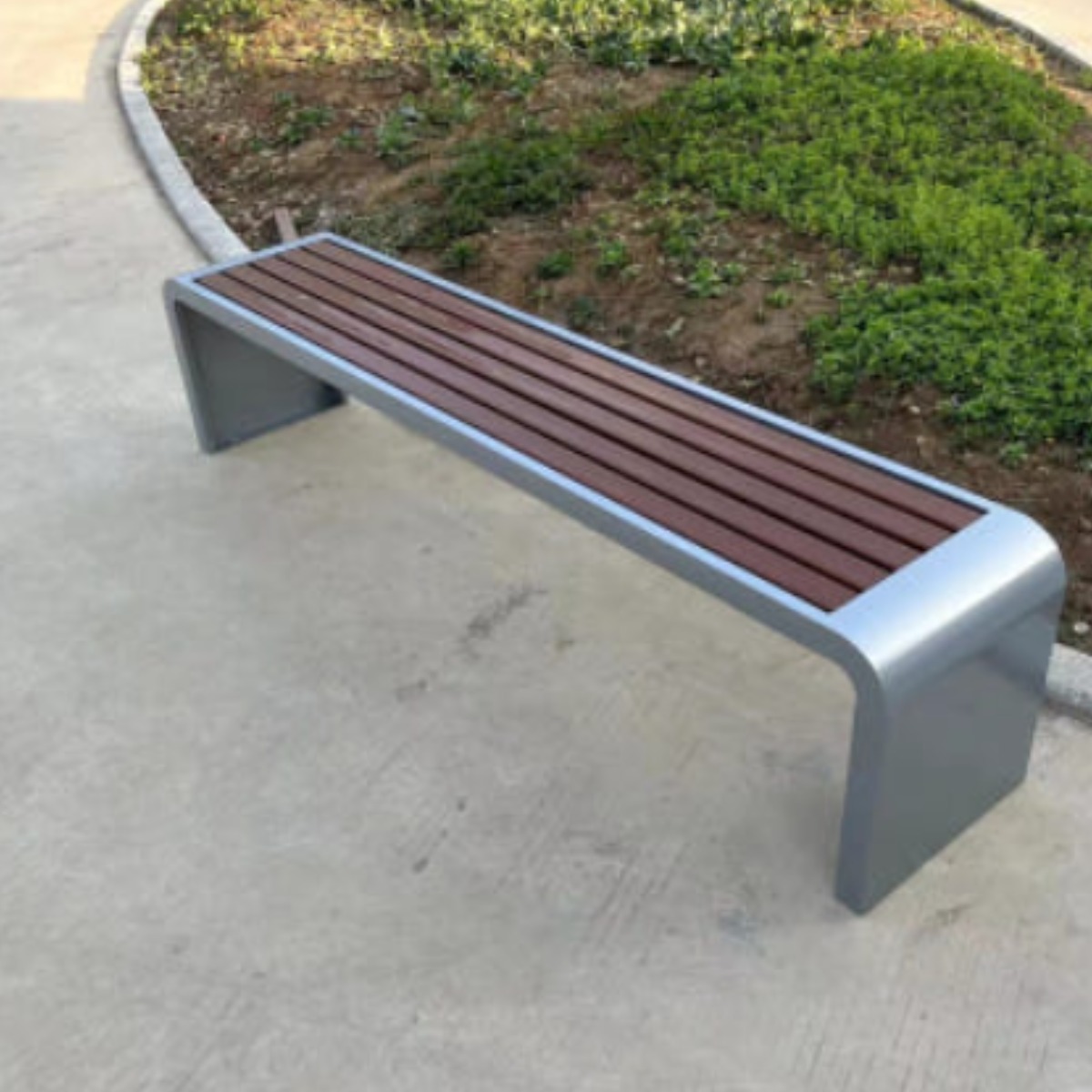 트랑떼 야외벤치 카페 정원 공원 철제 벤치의자, 실버그레이 196,900원