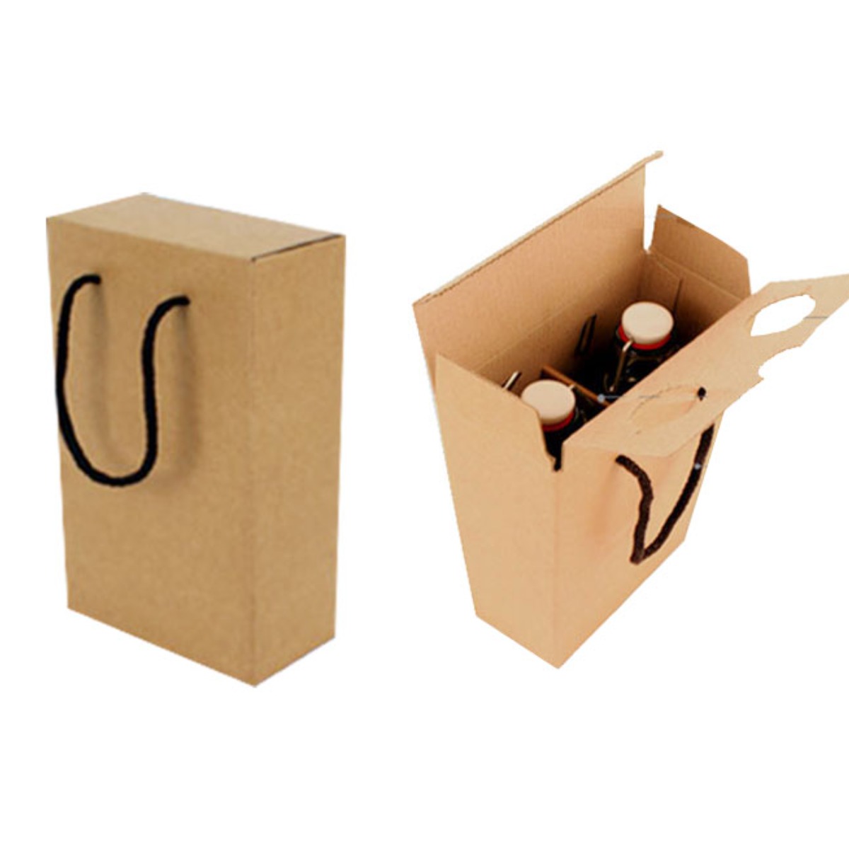 HHmall 선물박스_스윙중형2구(유리병상자 2P스윙형 500), 1개, 크라프트 1,200원