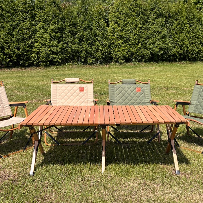 밀포레 캠핑 우드롤테이블 접이식 높이조절 원목 테이블 휴대용 폴딩 차박 너도밤나무 1200 109,000원