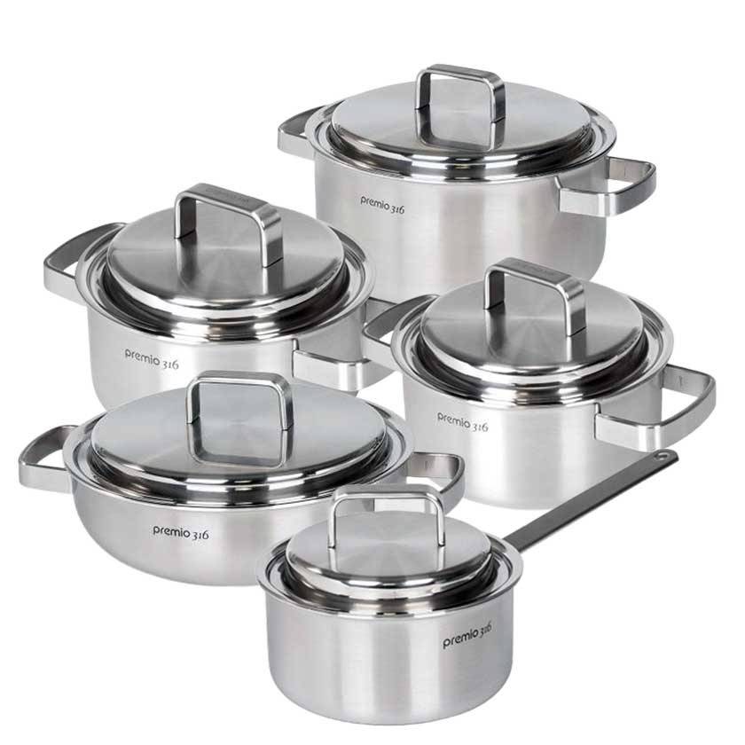 키친아트 프리미오 통5중 316 IH 스텐 냄비 5종16+18+20+24+24전 341,000원