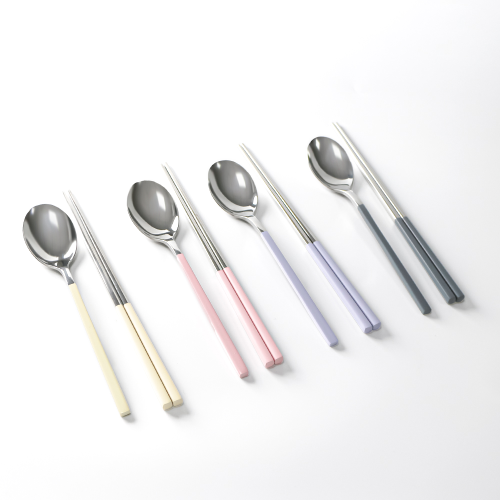 [오늘의특가]한연솔 수저세트 4인 숟가락 젓가락 세트 304스텐 수저세트 4컬러 혼합색상, 1세트, 수저세트, 멀티 20,990원