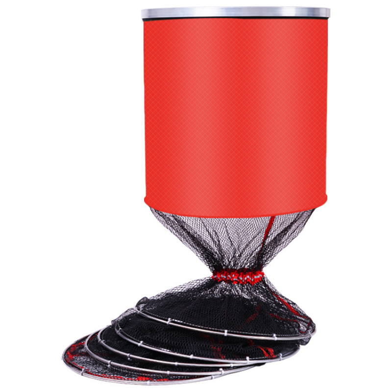 루킨랩 코팅 실리콘 낚시 살림망 바다 민물 어망, 레드&블랙 27,000원