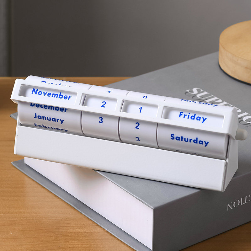 롤린더 만년 달력 탁상용 모던 인테리어 선물 데스크테리어, 1개, 화이트 17,200원