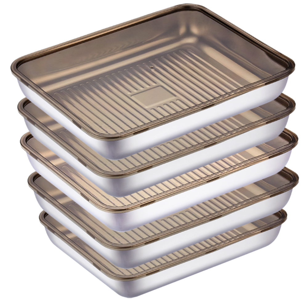 Modora 스텐밧드 사각 뚜껑있는 반찬, 5개 36,000원