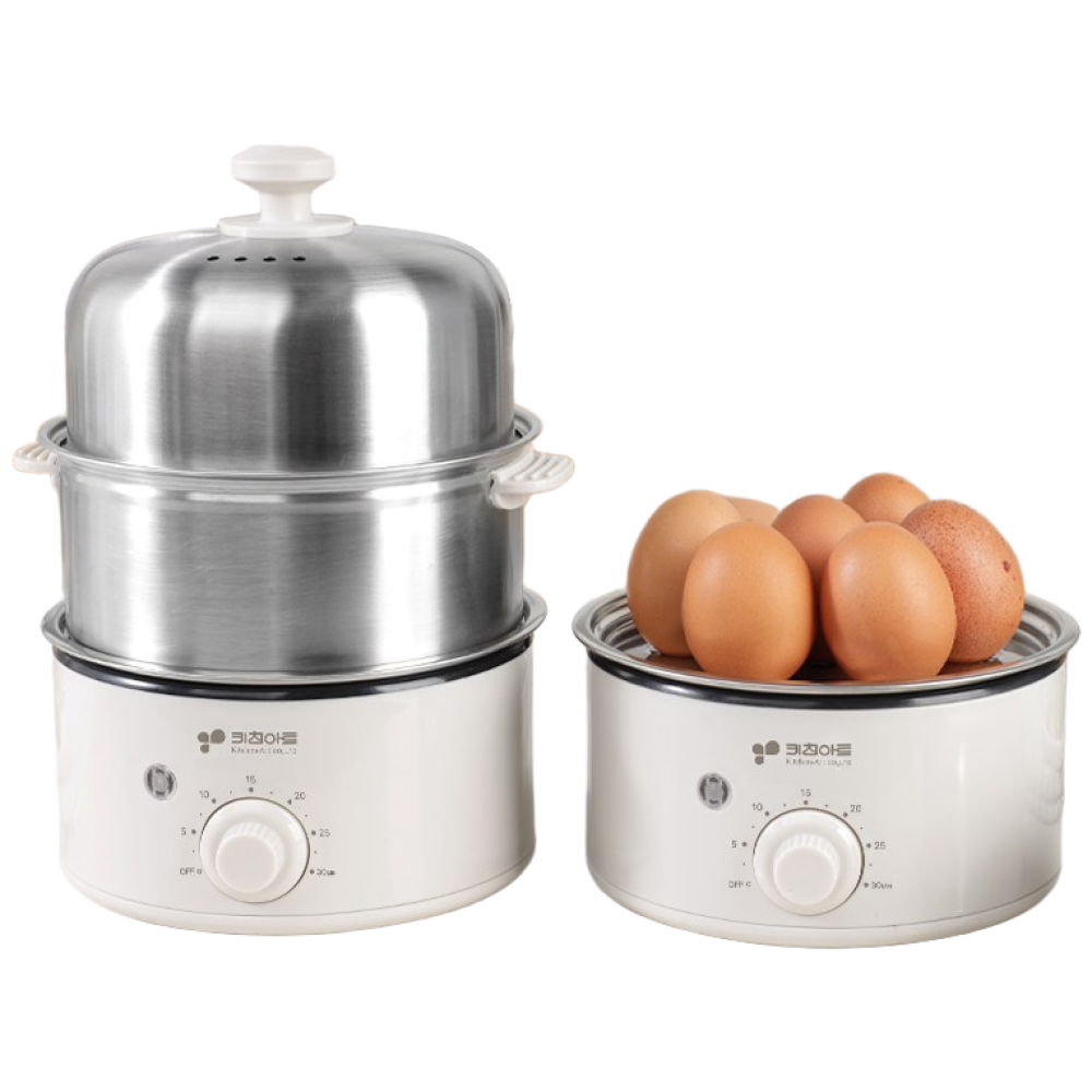 키친아트 에그찜기, KA-8125C2(코팅팬 스텐2단) 38,900원