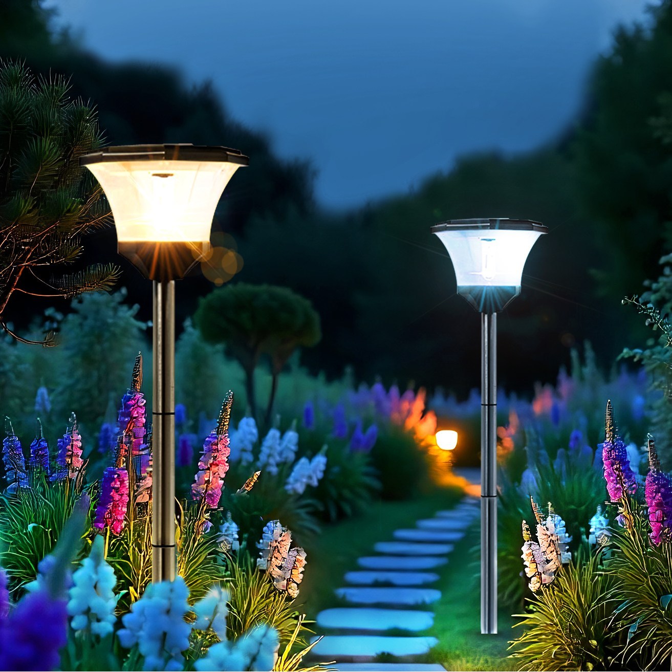 나눔조명 태양광 잔디등 수목등 태양열 조명등 전등 태양등 외 LED 가로등 정원등 조명 팔각 말뚝형 31,950원