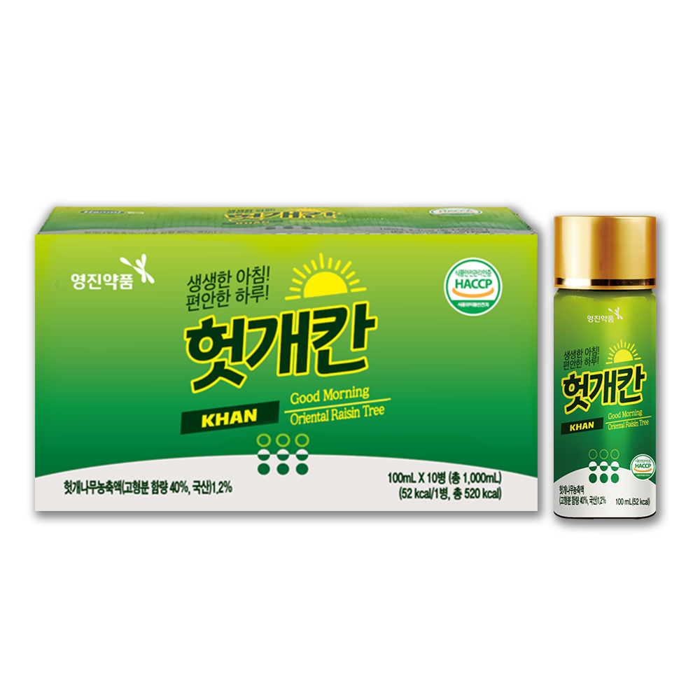 영진약품 헛개칸 회식 전후 컨디션 회복 상쾌한 아침 음료, 100개, 100ml 78,790원