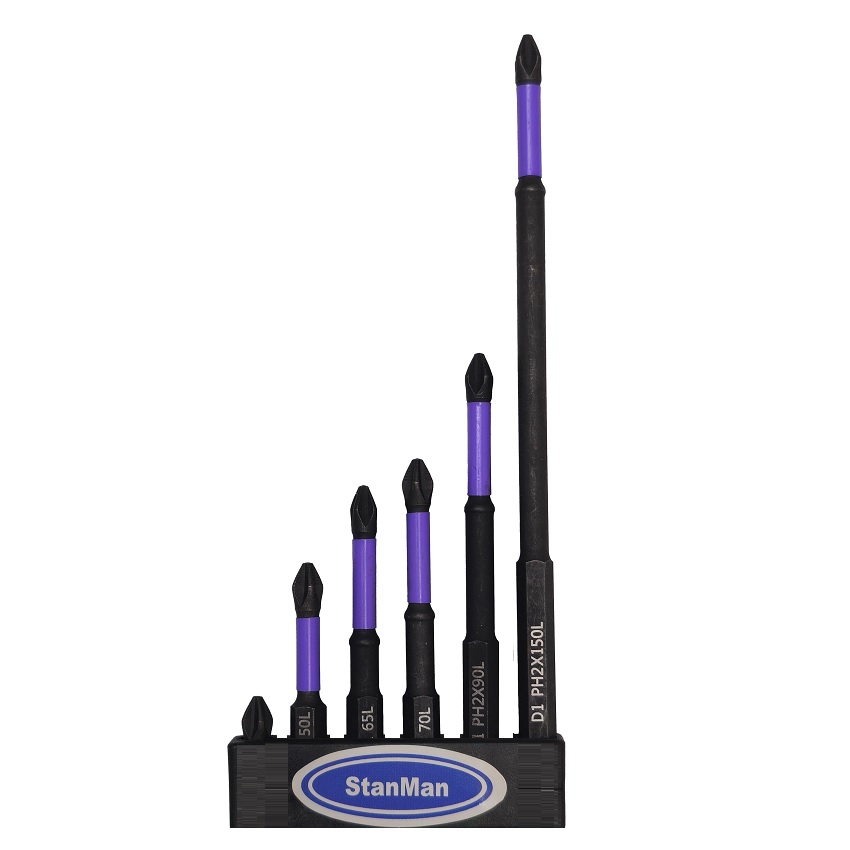 스탠맨 6각 생크 논슬립 자석십자 드라이버 비트 6종 세트 5,900원